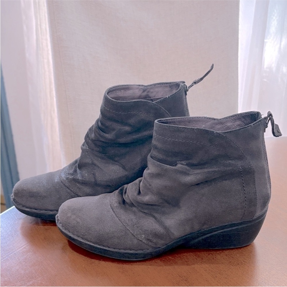 Dansko Suede Scrunch Brown Ankle Boots, Size US 8,5- 9
